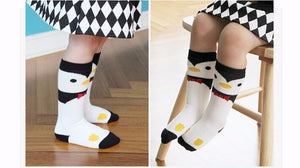 (6 Pairs) Cotton Non-Slip long Socks for 0 ~ 4 years babys