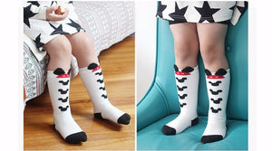 (6 Pairs) Cotton Non-Slip long Socks for 0 ~ 4 years babys