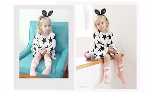 (6 Pairs) Cotton Non-Slip long Socks for 0 ~ 4 years babys