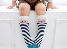 (6 Pairs) Cotton Non-Slip long Socks for 0 ~ 4 years babys