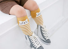 (6 Pairs) Cotton Non-Slip long Socks for 0 ~ 4 years babys