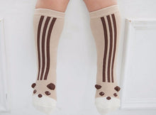 (6 Pairs) Cotton Non-Slip long Socks for 0 ~ 4 years babys