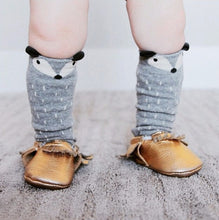 (6 Pairs) Cotton Non-Slip long Socks for 0 ~ 4 years babys