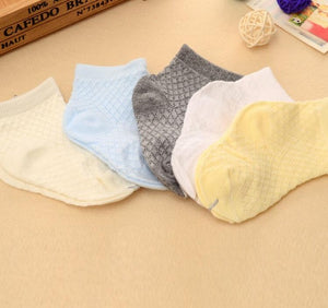 (5 Pairs) Cotton Socks for 0 ~ 2 years babys