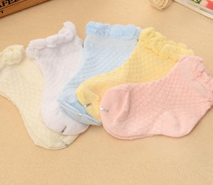 (5 Pairs) Cotton Socks for 0 ~ 2 years babys