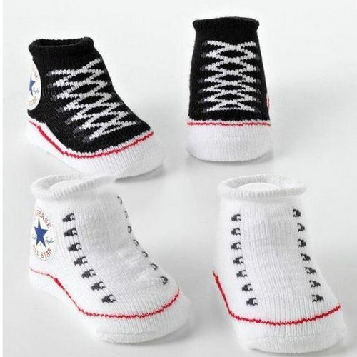 (6 Pairs) Cotton Non-Slip Socks for 0 ~ 6M babys