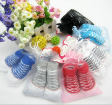 (6 Pairs) Cotton Non-Slip Socks for 0 ~ 6M babys