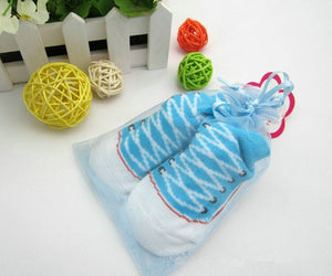 (6 Pairs) Cotton Non-Slip Socks for 0 ~ 6M babys