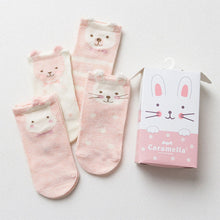 (4 Pairs) Cotton Socks for 0 ~ 3 years babys