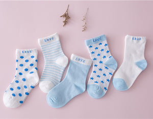 (10 Pairs) Cotton Socks for 0 ~ 6 years babys