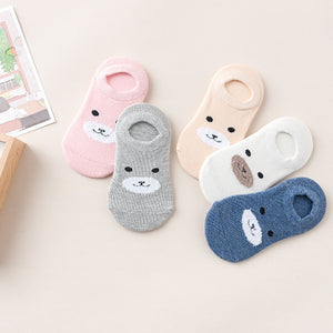 (5 Pairs) Cotton Socks for 0 ~ 2 years babys