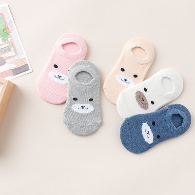 (5 Pairs) Cotton Socks for 0 ~ 2 years babys